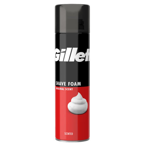 Gillette Classic Shave Foam with Original Scent, Quick & Easy Shave, 200ml