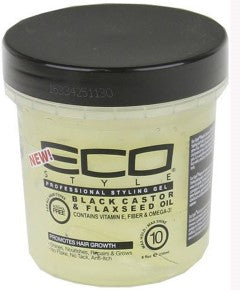 ECO STYLING - GEL BLACK CASTOR & FLAXSEED OIL