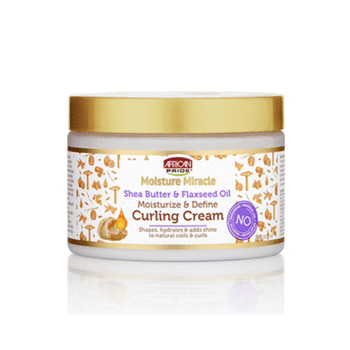 AFRICAN PRIDE MOISTURE MIRACLE SHEA BUTTER & FLAXSEED OIL CURLING CREAM - 340g