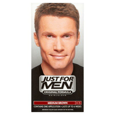 JUST FOR MEN - H35 HAIR COLOUR NATATURAL MEDIUM BROWN KIT