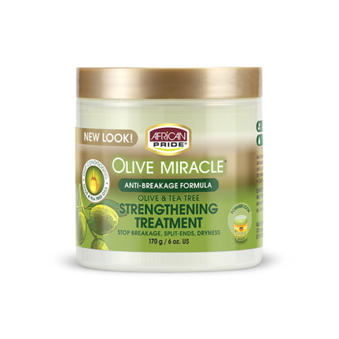 AFRICAN PRIDE - OLIVE MIRACLE  ANTI BREAKAGE STRENGTHENING TREATMENT CREAM 170G