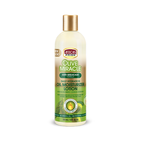AFRICAN PRIDE - OLIVE MIRACLE DAILY HYDRATION OIL MOISTURIZER  LOTION  355ml