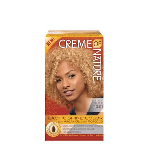 CREME OF NATURE - LADIES GEL COLOUR WITH ARGAN OIL 10.01 GINGER BLONDE 1 KIT