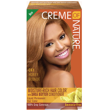CREME OF NATURE - SHEA BUTTER LIQUID HAIR COLOR C41 HONEY BLONDE 1KIT