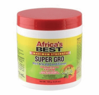 AFRICAS BEST - MAXIMUM STRENGTH SUPER GRO HAIR & SCALP CONDITIONER  149G