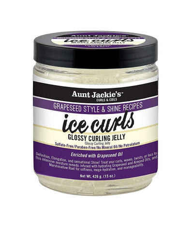 AUNT JACKIE'S GRAPESEED STYLE & SHINE ICE CURLS GLOSSY CURLING JELLY 15OZ / 426G