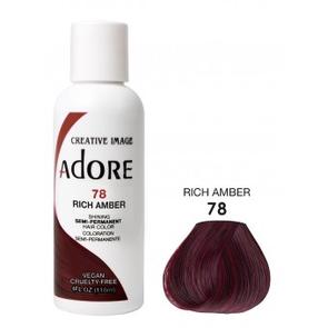 ADORE: SEMI PERMANENT HAIR COLOR DYE – RICH AMBER 78 118ML
