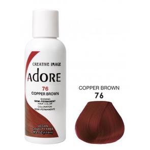 ADORE: SEMI PERMANENT HAIR COLOR DYE – COPPER BROWN 76 118ML