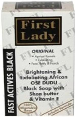 FIRST LADY ORIGINAL BRIGHTENING AND EXFOLIATING AFRICAN BLACK SOAP 200G