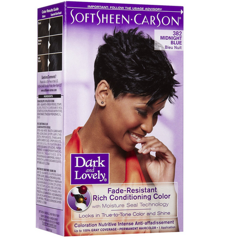 DARK & LOVELY COLOUR MIDNIGHT BLUE 382 KIT