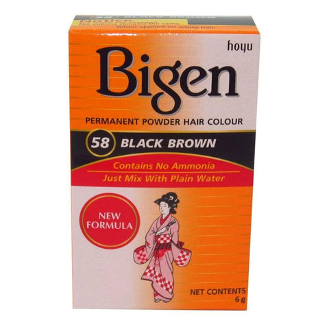 BIGEN - HAIR COLOUR 58 BLACK BROWN 6G