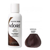 ADORE: SEMI PERMANENT HAIR COLOR DYE – MOCHA 107 118ML