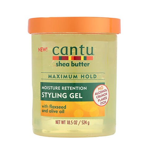 CANTU - MOISTURE RETENTION STYLING GEL WITH FLAXSEED & OLIVE OIL 524G