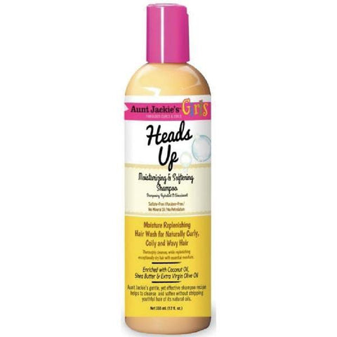 AUNT JACKIES GIRLS - HEADS UP MOISTURIZING & SOFTENING SHAMPOO - 12OZ /355ML