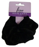 FINE LINES - VELVET PONYTAIL SCRUNCHIES 6012 B BLACK