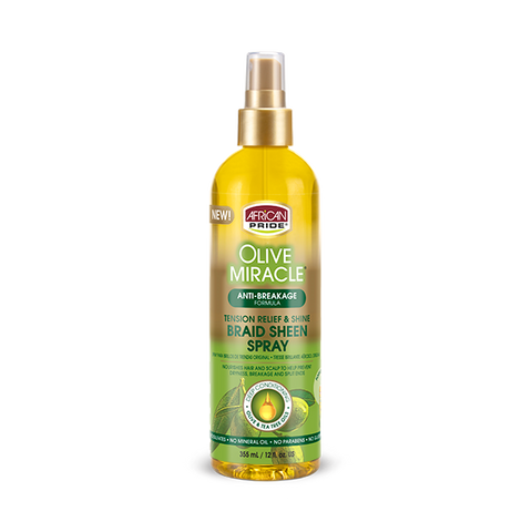 AFRICAN PRIDE - OLIVE MIRACLE BRAID SHEEN SPRAY  355ml