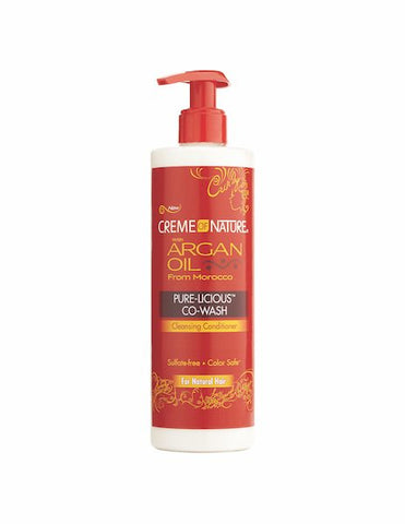 CREME OF NATURE - ARGAN OIL  PURE LICIOUS CO-WASH 354ML