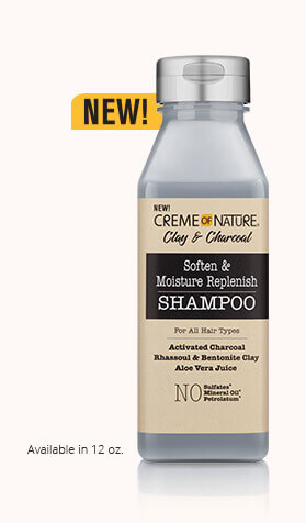 CREME OF NATURE - CLAY & CHARCOAL REPLENISH SHAMPOO 355ML