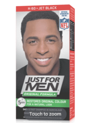 JUST FOR MEN - ORIGINAL FORMULA HAIR COLOUR JET BLACK H-60 KIT