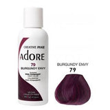 ADORE: SEMI PERMANENT HAIR COLOR DYE – BURGUNDY ENVY 79 118ML