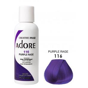 ADORE: SEMI PERMANENT HAIR COLOR DYE – PURPLE RAGE 116 118ML
