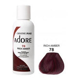 ADORE: SEMI PERMANENT HAIR COLOR DYE – RICH AMBER 78 118ML