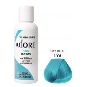 ADORE: SEMI PERMANENT HAIR COLOR DYE – SKY BLUE 196 118ML