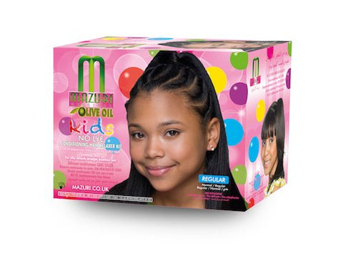 Mazuri Kids Organics Olive Oil No Lye Relaxer 1 Apllication Regular Kit