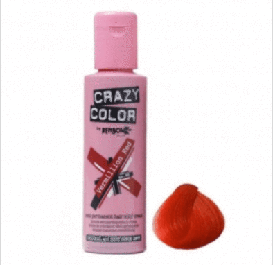 CRAZY COLOURS VERMILLION RED 100ML
