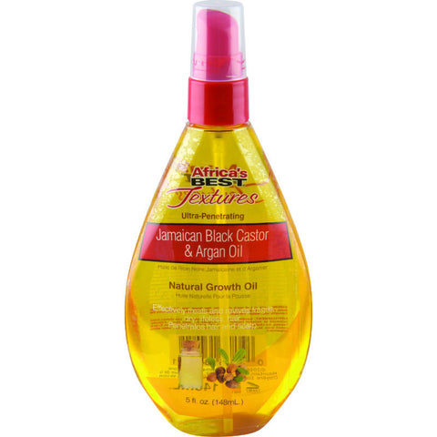 AFRICA’S BEST - TEXTURES JAMAICAN BLACK CASTOR & ARGAN NATURAL GROWTH OIL 148ML